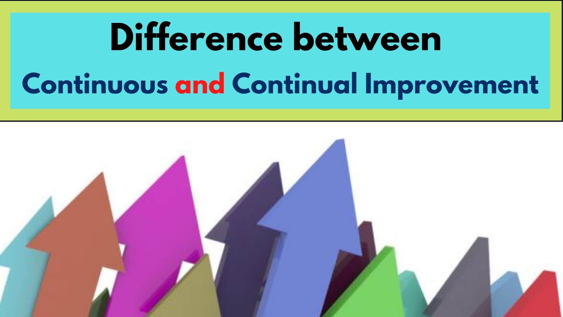 Difference between Continuous and Continual Improvement